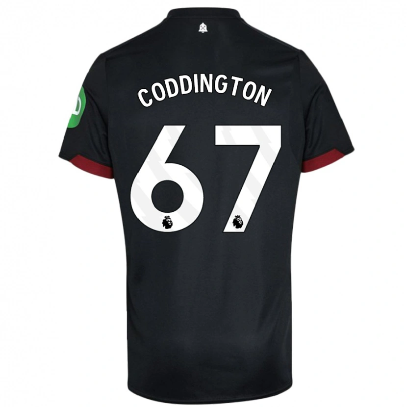 Danxen Hombre Camiseta Remy Coddington #67 Negro Blanco 2ª Equipación 2024/25 La Camisa México
