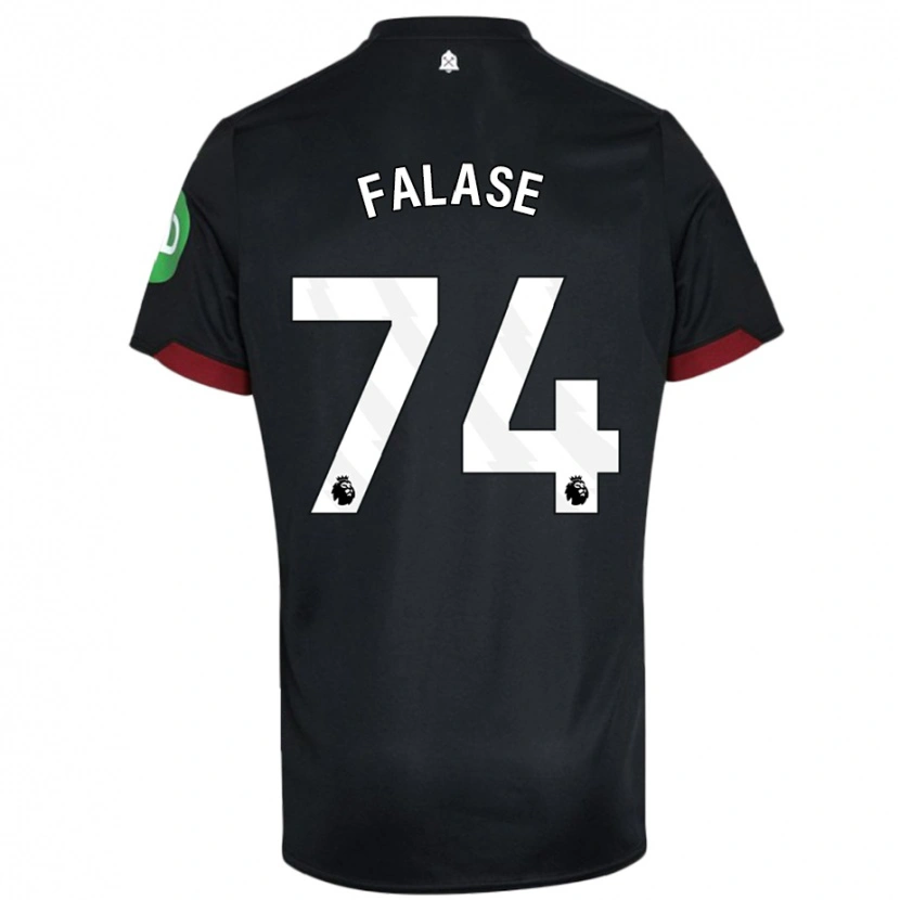 Danxen Hombre Camiseta Asher Falase #74 Negro Blanco 2ª Equipación 2024/25 La Camisa México