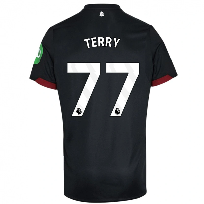 Danxen Hombre Camiseta Mason Terry #77 Negro Blanco 2ª Equipación 2024/25 La Camisa México