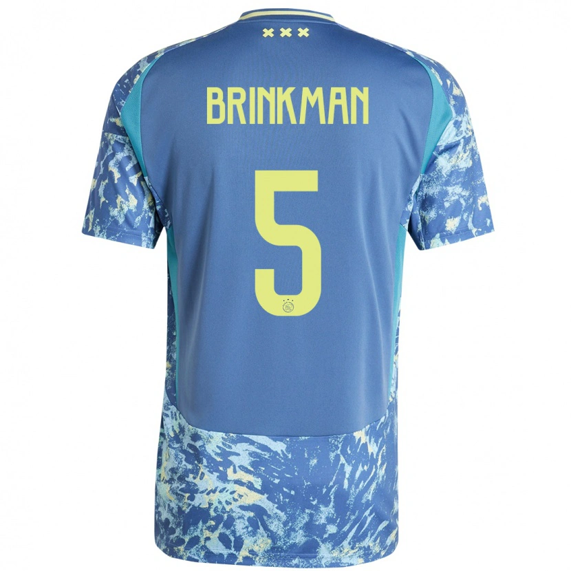 Danxen Hombre Camiseta Tim Brinkman #5 Gris Azul Amarillo 2ª Equipación 2024/25 La Camisa México