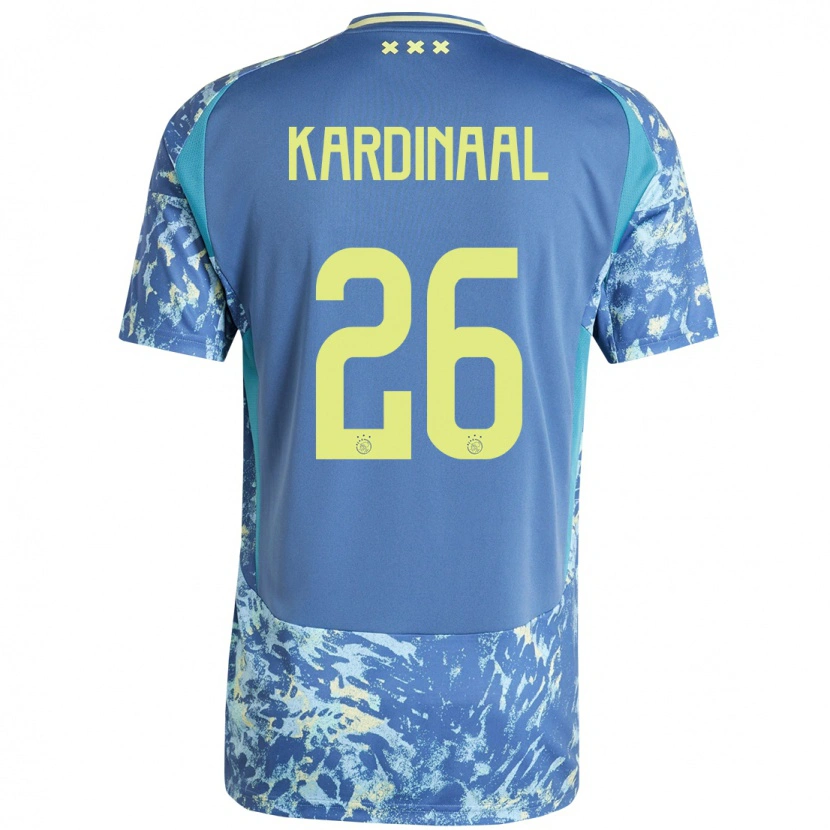 Danxen Hombre Camiseta Isa Kardinaal #26 Gris Azul Amarillo 2ª Equipación 2024/25 La Camisa México