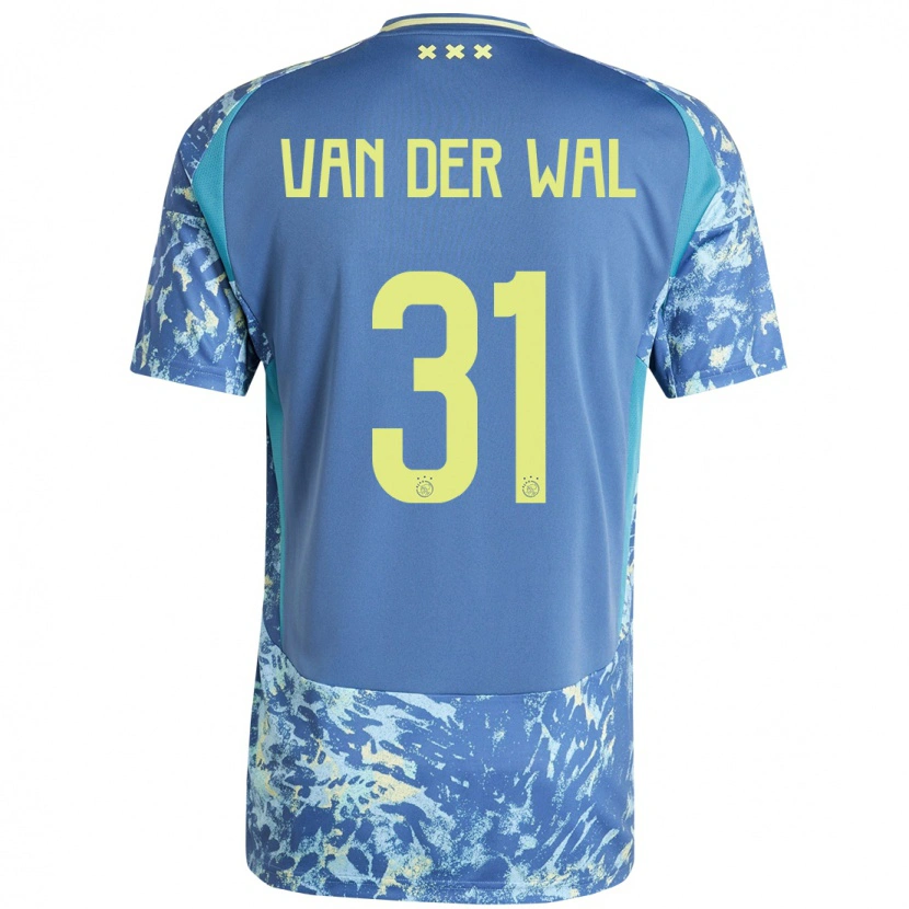 Danxen Hombre Camiseta Dionne Van Der Wal #31 Gris Azul Amarillo 2ª Equipación 2024/25 La Camisa México