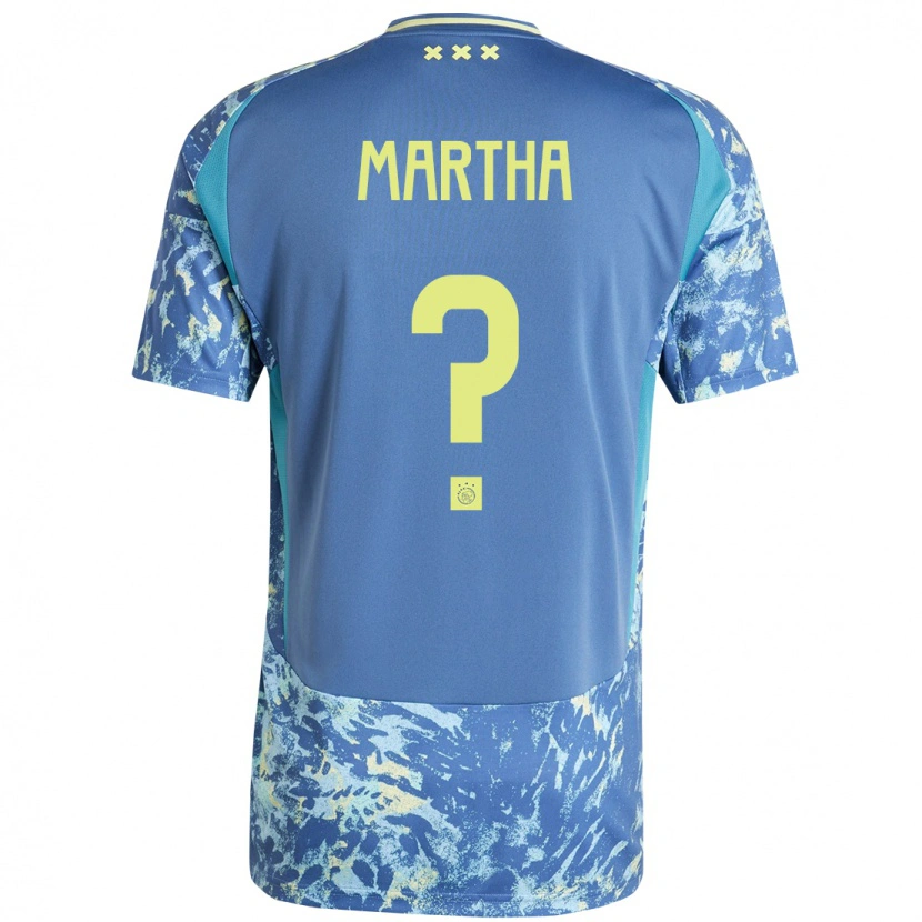 Danxen Hombre Camiseta Ar'jany Martha #0 Gris Azul Amarillo 2ª Equipación 2024/25 La Camisa México