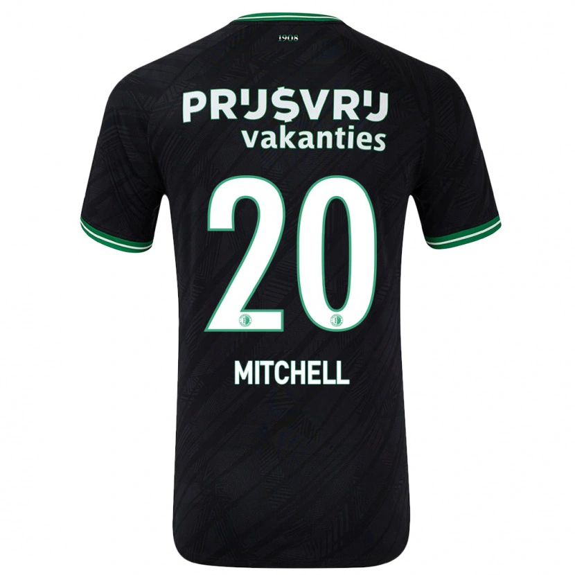 Danxen Hombre Camiseta Jeyland Mitchell #20 Negro Verde 2ª Equipación 2024/25 La Camisa México