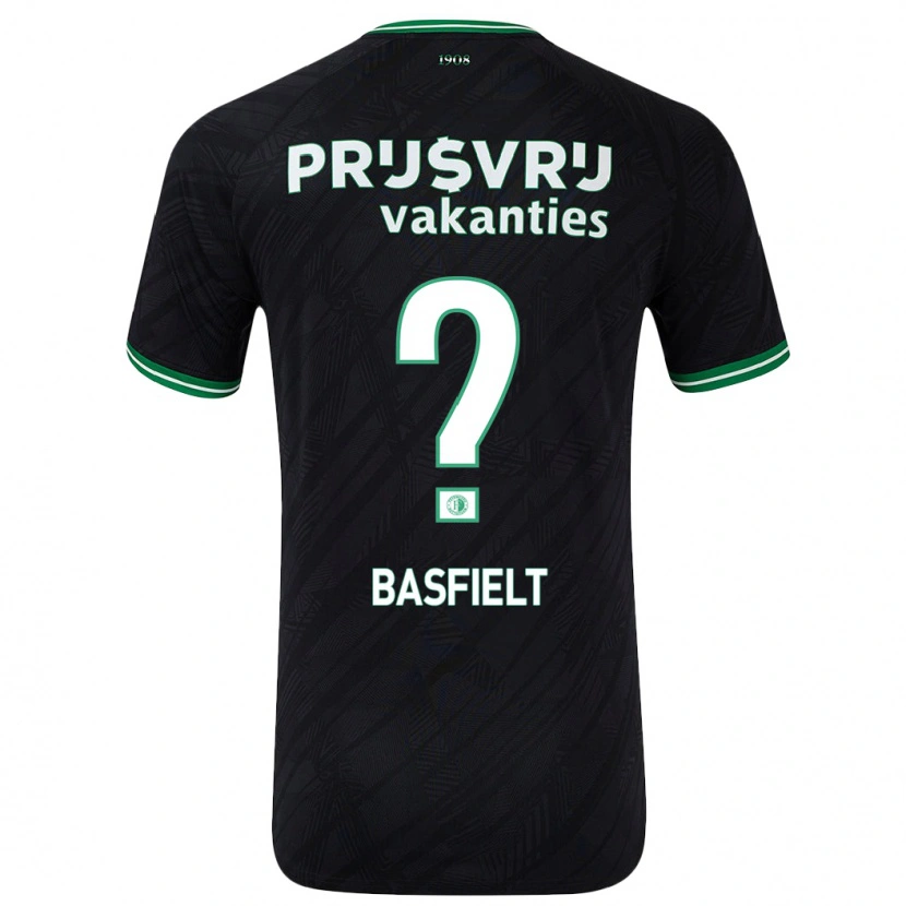 Danxen Hombre Camiseta Jessy Basfielt #0 Negro Verde 2ª Equipación 2024/25 La Camisa México