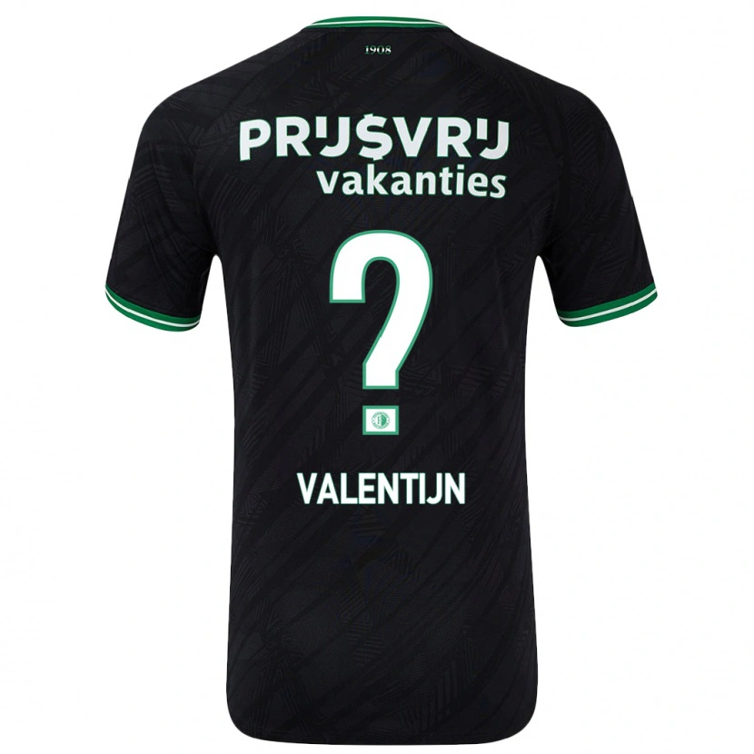 Danxen Hombre Camiseta Jurvain Valentijn #0 Negro Verde 2ª Equipación 2024/25 La Camisa México