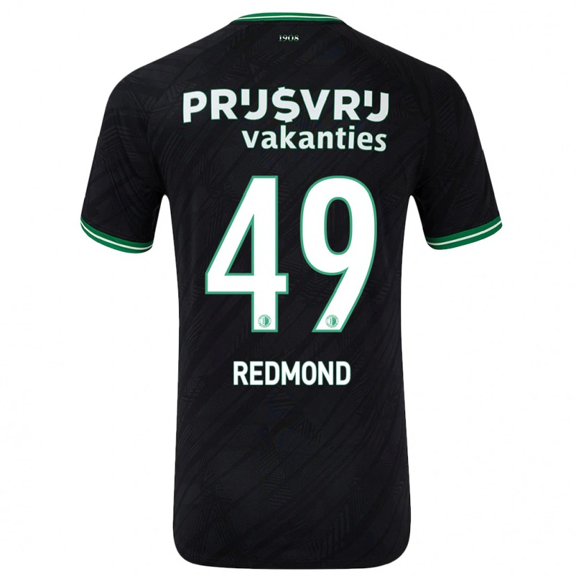Danxen Hombre Camiseta Zepiqueno Redmond #49 Negro Verde 2ª Equipación 2024/25 La Camisa México