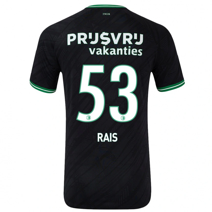 Danxen Hombre Camiseta Amir Rais #53 Negro Verde 2ª Equipación 2024/25 La Camisa México