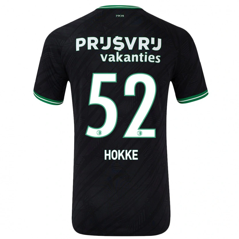 Danxen Hombre Camiseta Milan Hokke #52 Negro Verde 2ª Equipación 2024/25 La Camisa México