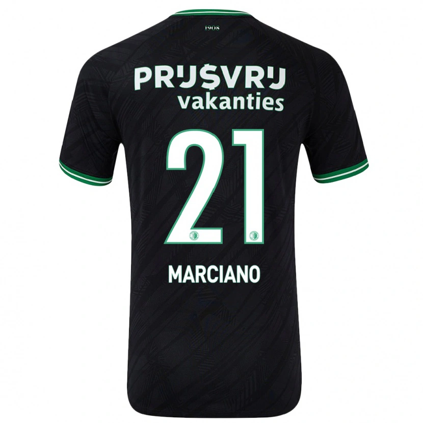 Danxen Hombre Camiseta Ofir Marciano #21 Negro Verde 2ª Equipación 2024/25 La Camisa México