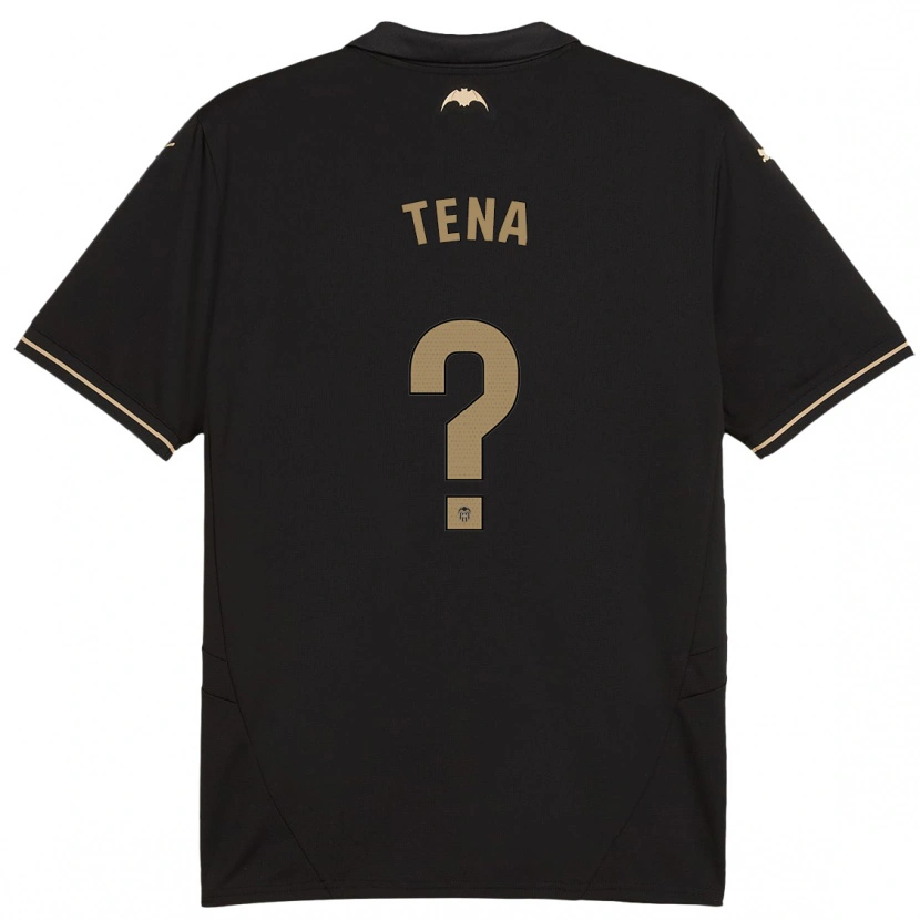 Danxen Hombre Camiseta Javier Tena #0 Negro 2ª Equipación 2024/25 La Camisa México
