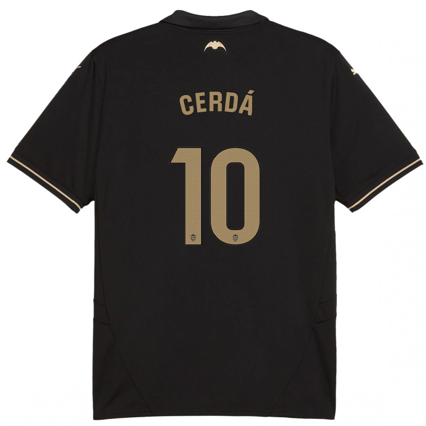 Danxen Hombre Camiseta Alex Cerdá #10 Negro 2ª Equipación 2024/25 La Camisa México
