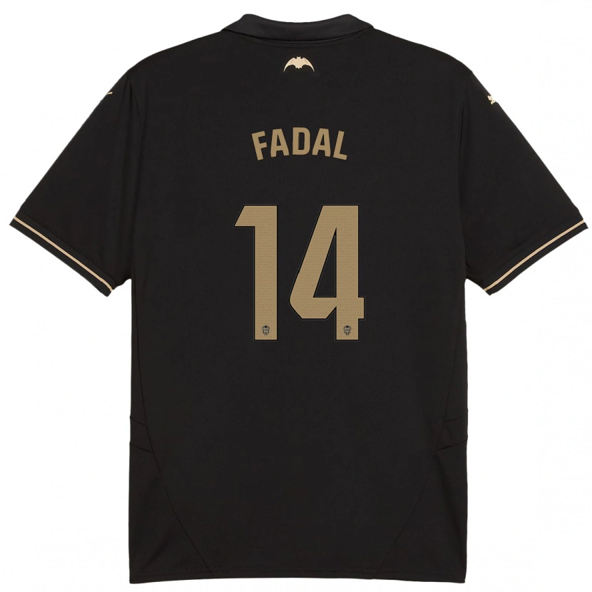 Danxen Hombre Camiseta Ali Fadal #14 Negro 2ª Equipación 2024/25 La Camisa México