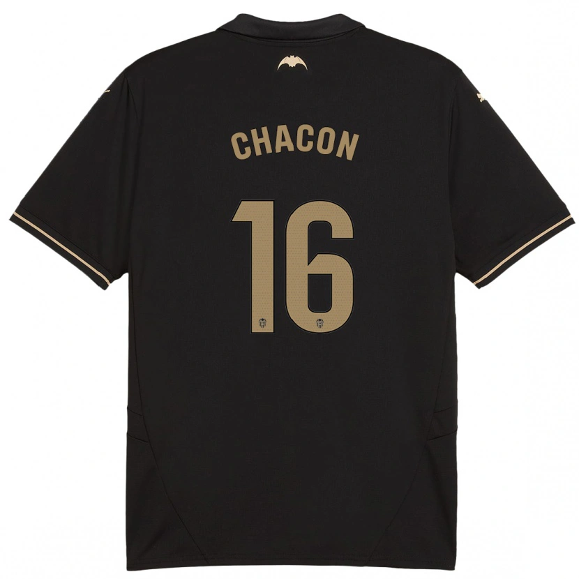 Danxen Hombre Camiseta Ivonne Chacón #16 Negro 2ª Equipación 2024/25 La Camisa México