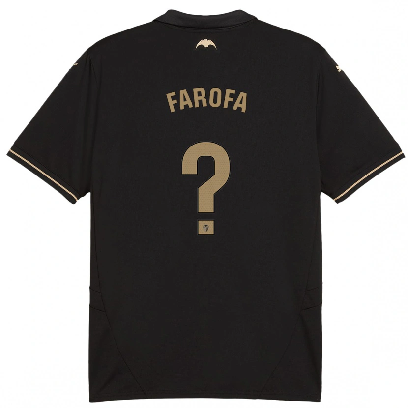 Danxen Hombre Camiseta Rodrigo Farofa #0 Negro 2ª Equipación 2024/25 La Camisa México