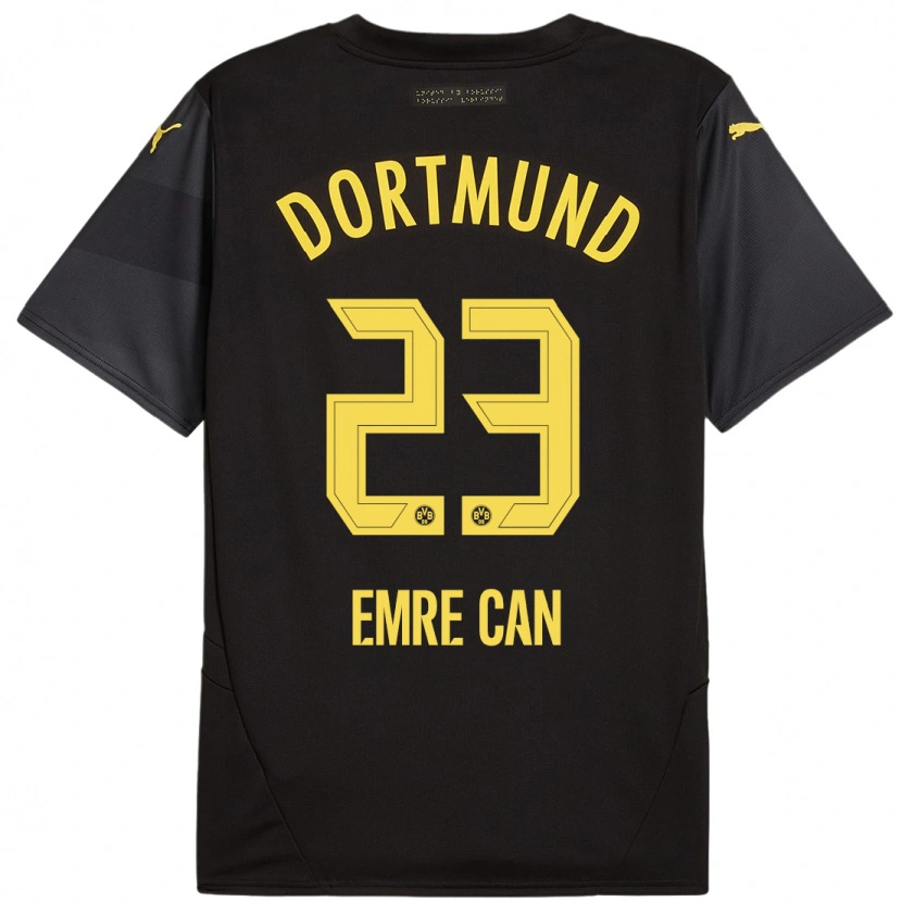 Danxen Hombre Camiseta Emre Can #23 Negro Amarillo 2ª Equipación 2024/25 La Camisa México