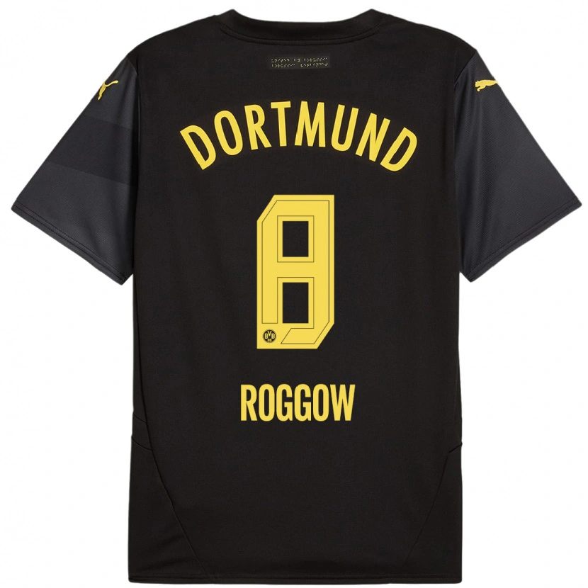 Danxen Hombre Camiseta Franz Roggow #8 Negro Amarillo 2ª Equipación 2024/25 La Camisa México
