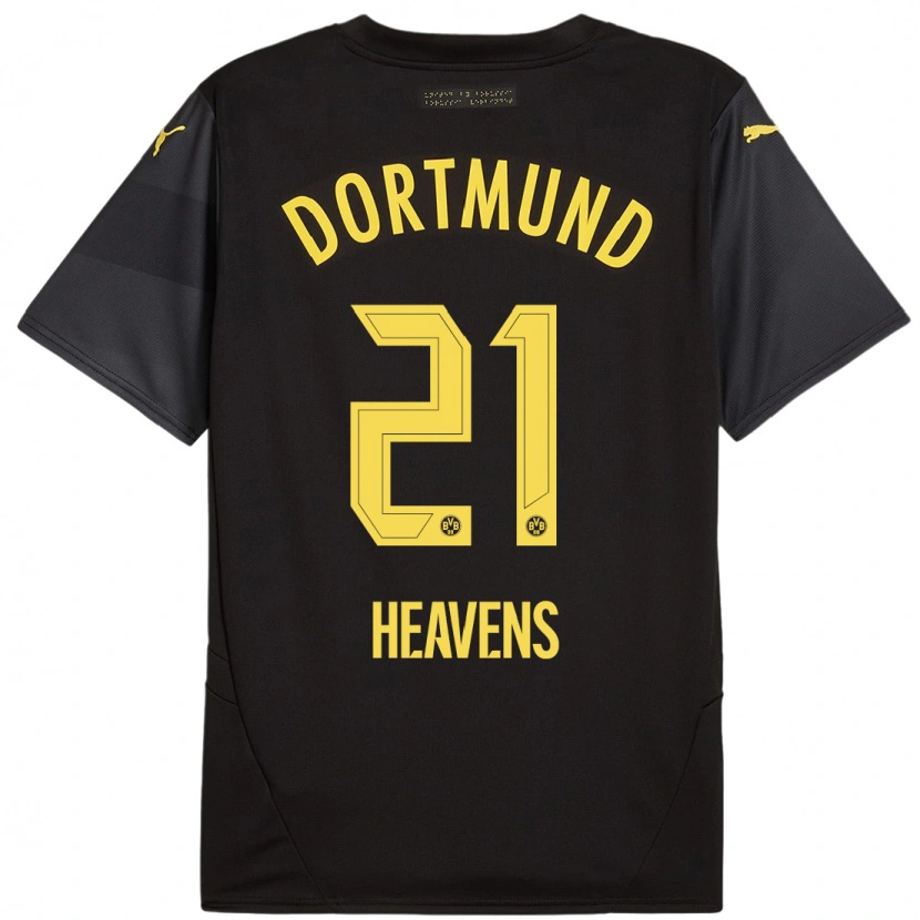 Danxen Hombre Camiseta Lukas Heavens #21 Negro Amarillo 2ª Equipación 2024/25 La Camisa México