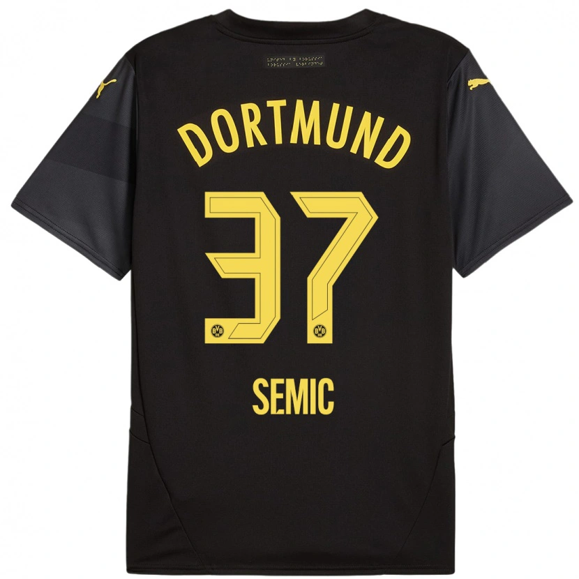 Danxen Hombre Camiseta Lion Semic #37 Negro Amarillo 2ª Equipación 2024/25 La Camisa México