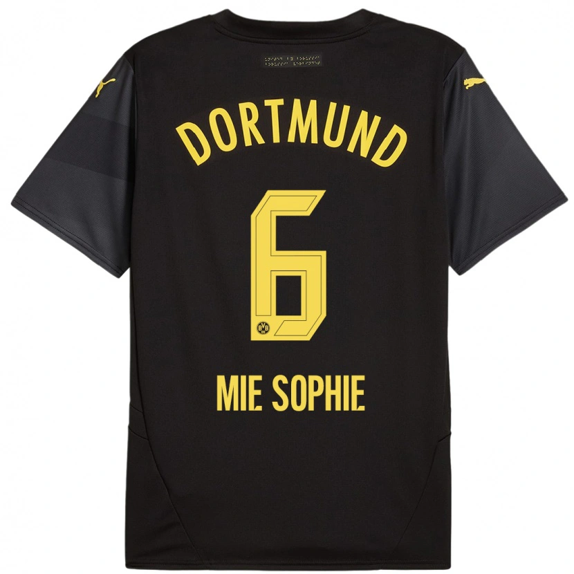 Danxen Hombre Camiseta Sando Mie Sophie #6 Negro Amarillo 2ª Equipación 2024/25 La Camisa México