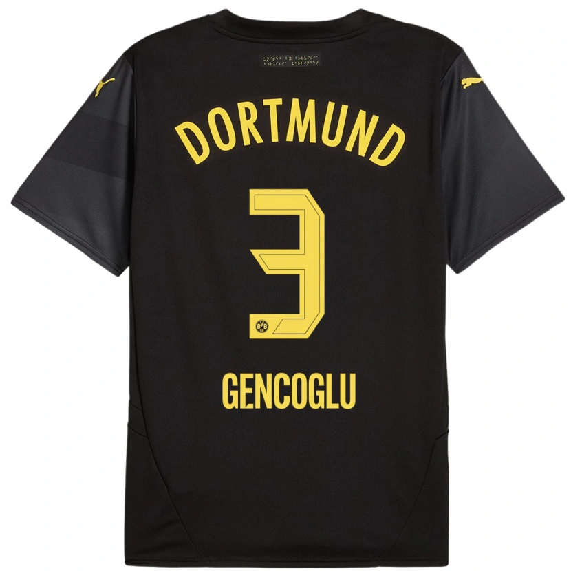 Danxen Hombre Camiseta Tekin Gencoglu #3 Negro Amarillo 2ª Equipación 2024/25 La Camisa México