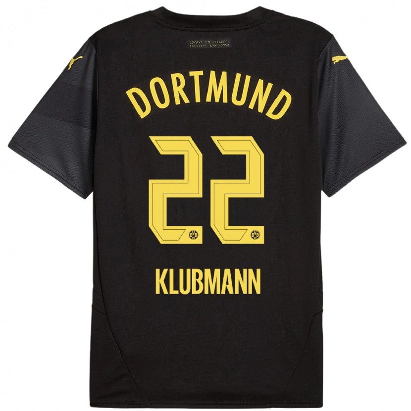 Danxen Hombre Camiseta Leon Klubmann #22 Negro Amarillo 2ª Equipación 2024/25 La Camisa México