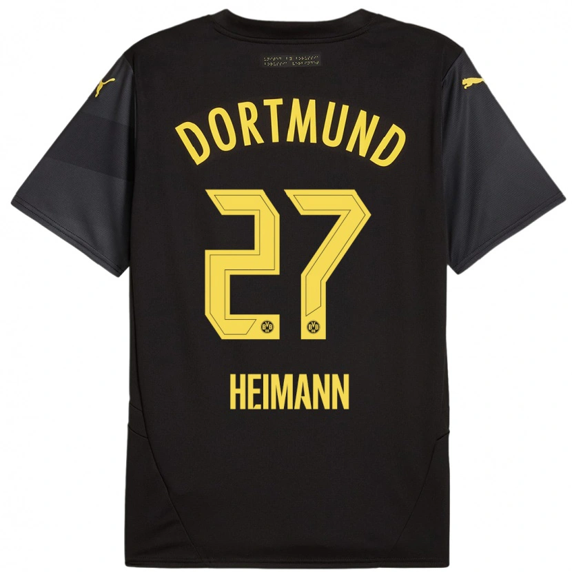 Danxen Hombre Camiseta Wesley Heimann #27 Negro Amarillo 2ª Equipación 2024/25 La Camisa México