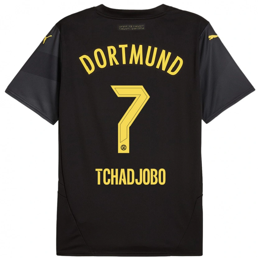 Danxen Hombre Camiseta Dia Tchadjobo #7 Negro Amarillo 2ª Equipación 2024/25 La Camisa México