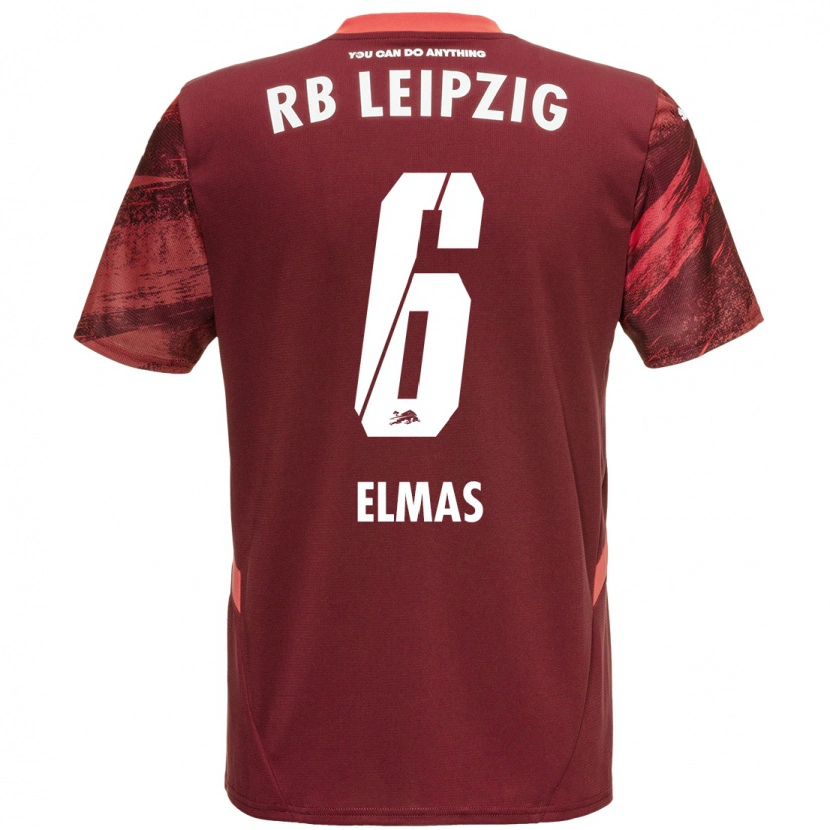 Danxen Hombre Camiseta Eljif Elmas #6 Borgoña 2ª Equipación 2024/25 La Camisa México