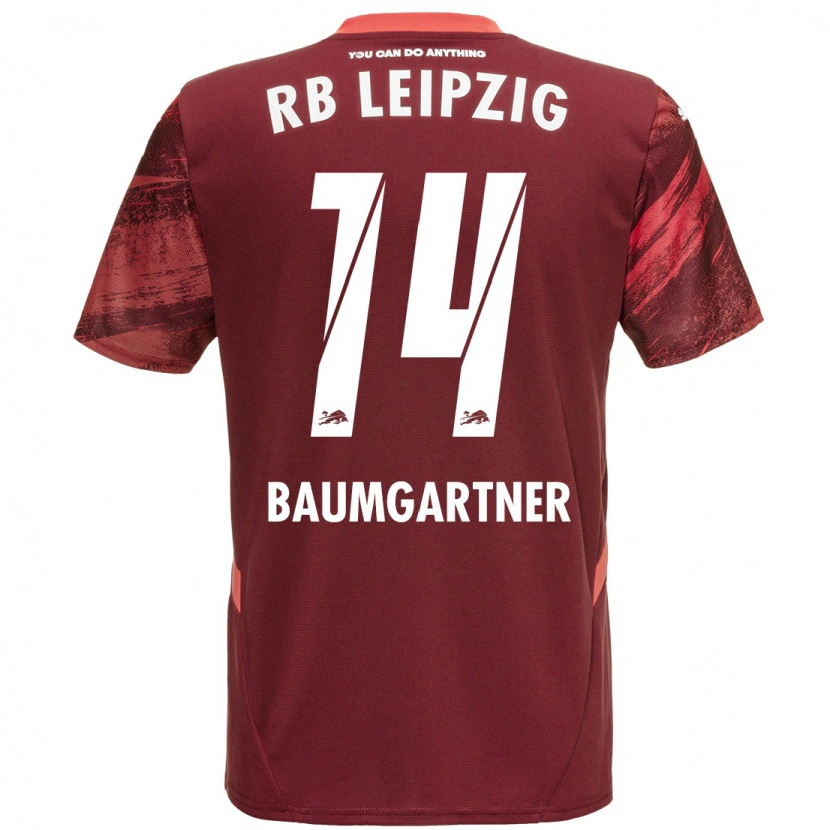 Danxen Hombre Camiseta Christoph Baumgartner #14 Borgoña 2ª Equipación 2024/25 La Camisa México