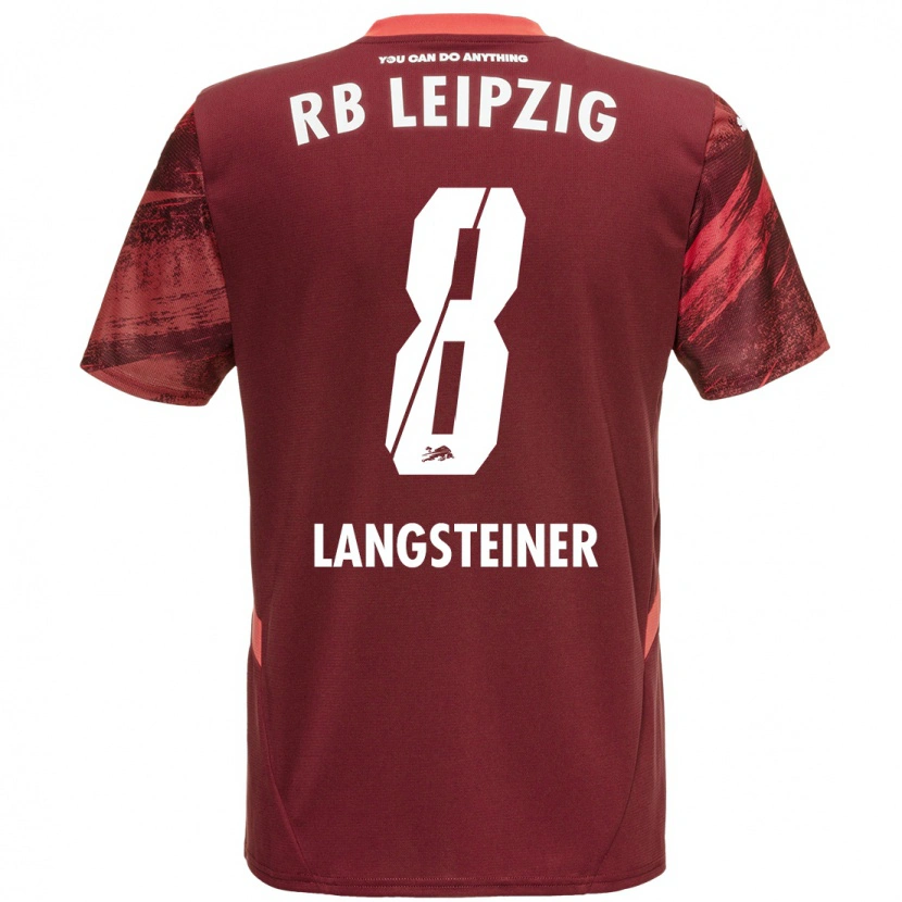 Danxen Hombre Camiseta Toni Langsteiner #8 Borgoña 2ª Equipación 2024/25 La Camisa México