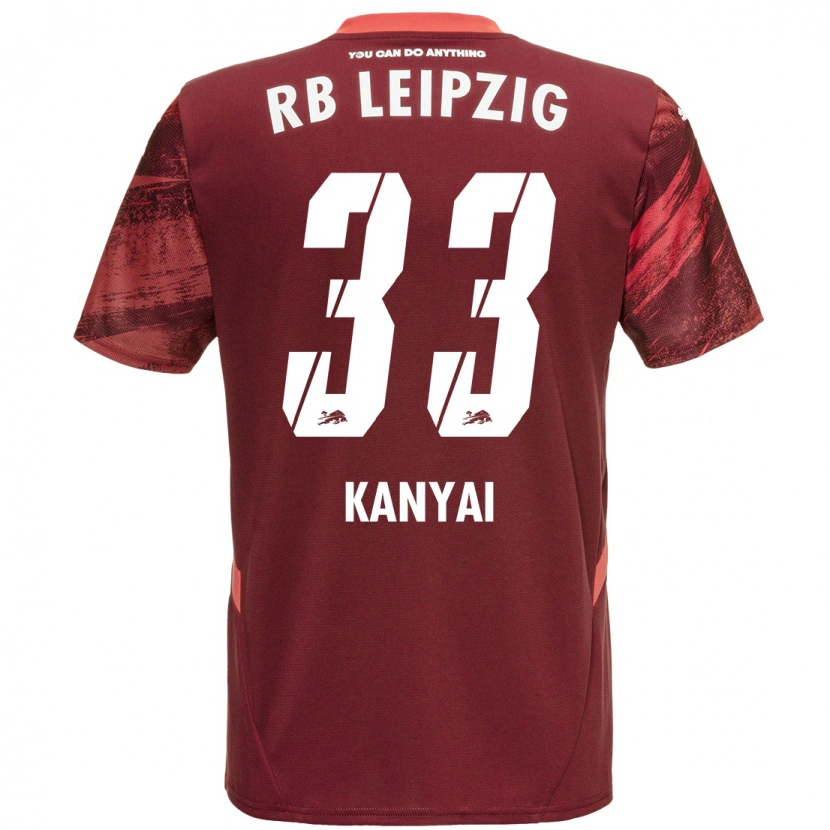 Danxen Hombre Camiseta Janos Kanyai #33 Borgoña 2ª Equipación 2024/25 La Camisa México