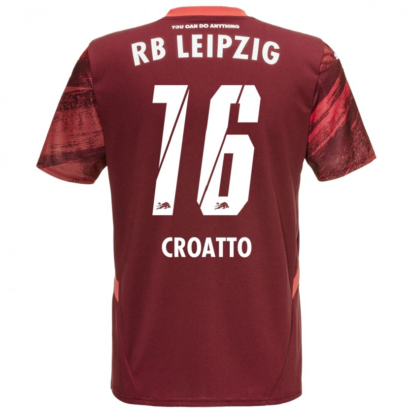 Danxen Hombre Camiseta Michela Croatto #16 Borgoña 2ª Equipación 2024/25 La Camisa México