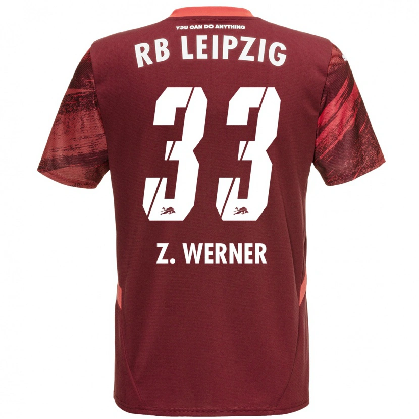 Danxen Hombre Camiseta Zoé Werner #33 Borgoña 2ª Equipación 2024/25 La Camisa México