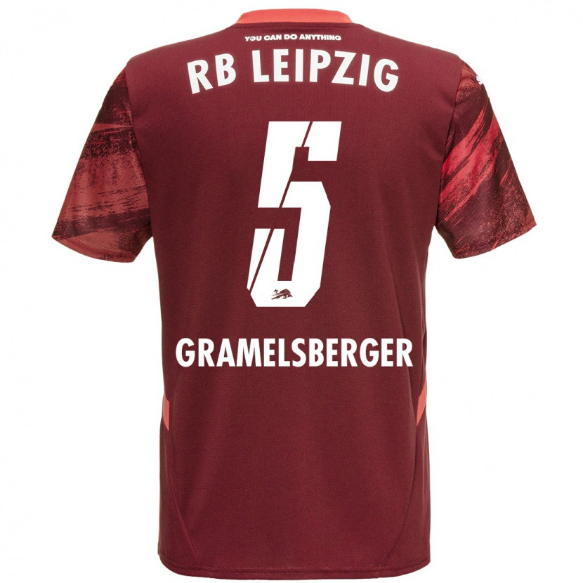 Danxen Hombre Camiseta Lennert Gramelsberger #5 Borgoña 2ª Equipación 2024/25 La Camisa México