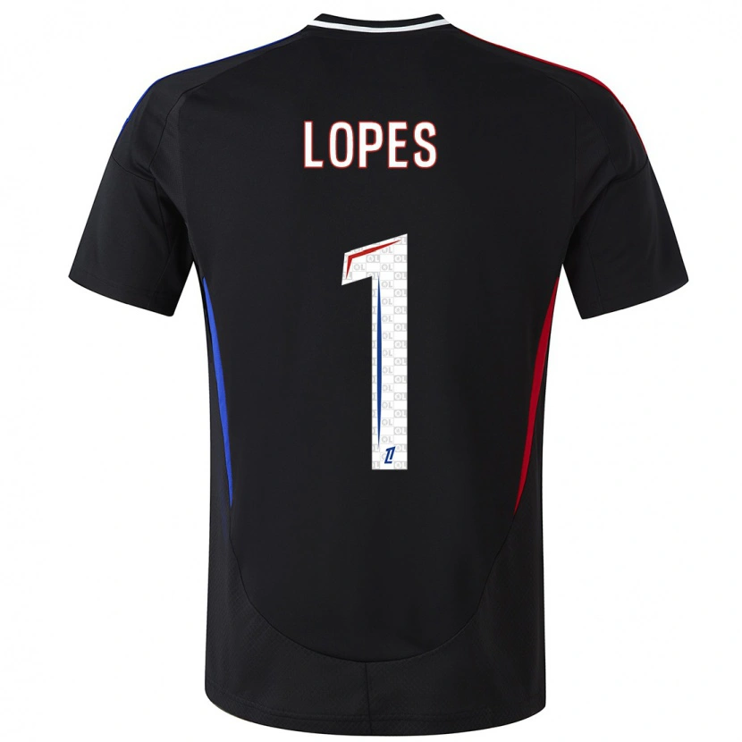 Danxen Hombre Camiseta Anthony Lopes #1 Negro 2ª Equipación 2024/25 La Camisa México