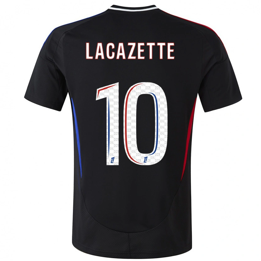 Danxen Hombre Camiseta Alexandre Lacazette #10 Negro 2ª Equipación 2024/25 La Camisa México