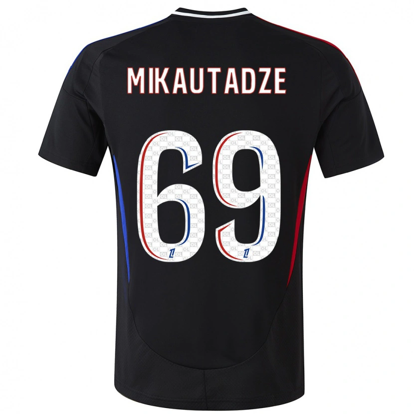 Danxen Hombre Camiseta Georges Mikautadze #69 Negro 2ª Equipación 2024/25 La Camisa México