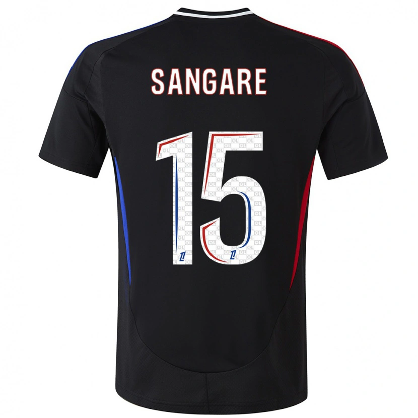Danxen Hombre Camiseta Wassa Sangaré #15 Negro 2ª Equipación 2024/25 La Camisa México