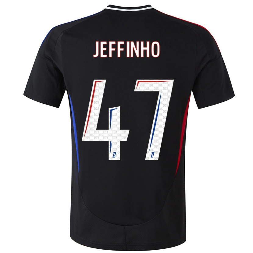 Danxen Hombre Camiseta Jeffinho #47 Negro 2ª Equipación 2024/25 La Camisa México