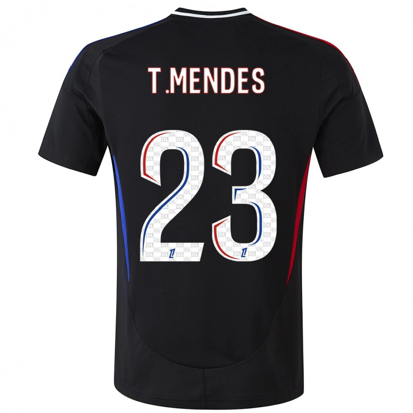 Danxen Hombre Camiseta Thiago Mendes #23 Negro 2ª Equipación 2024/25 La Camisa México