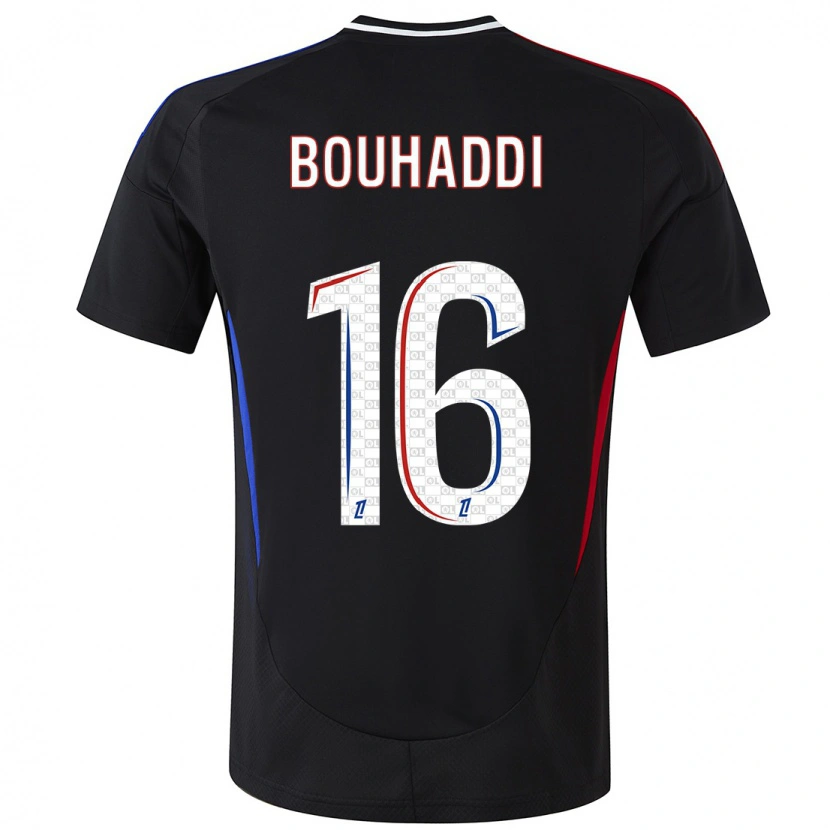 Danxen Hombre Camiseta Sarah Bouhaddi #16 Negro 2ª Equipación 2024/25 La Camisa México