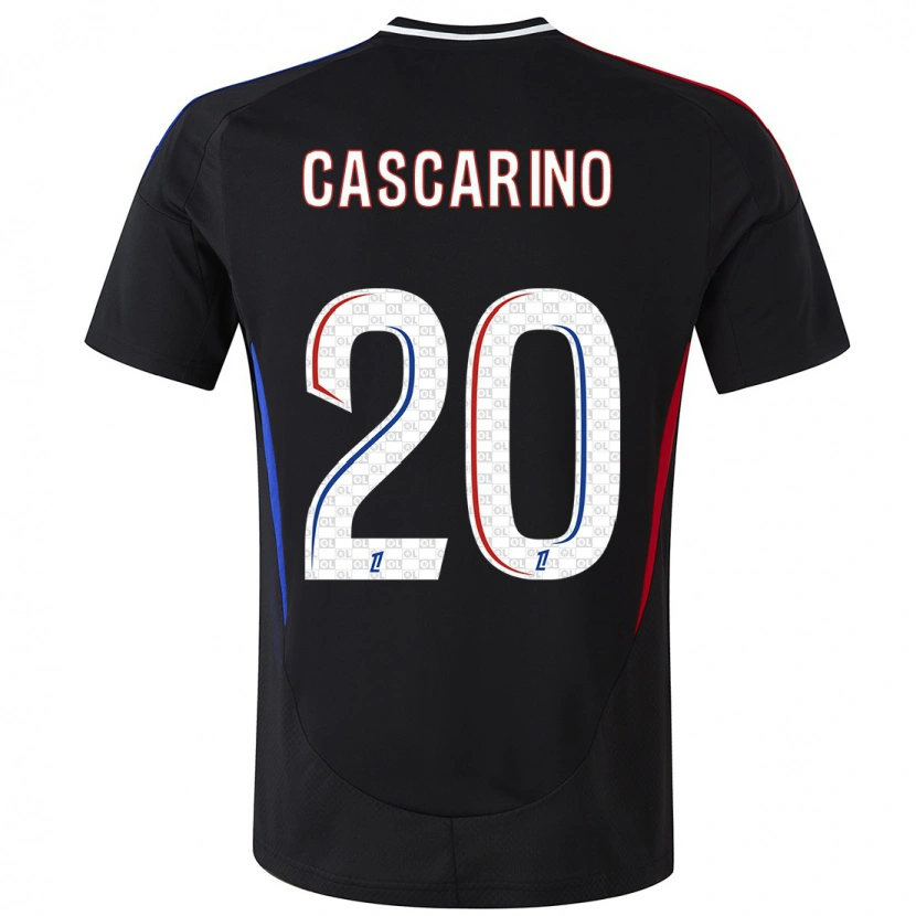 Danxen Hombre Camiseta Delphine Cascarino #20 Negro 2ª Equipación 2024/25 La Camisa México