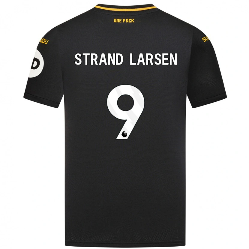 Danxen Hombre Camiseta Jørgen Strand Larsen #9 Negro 2ª Equipación 2024/25 La Camisa México