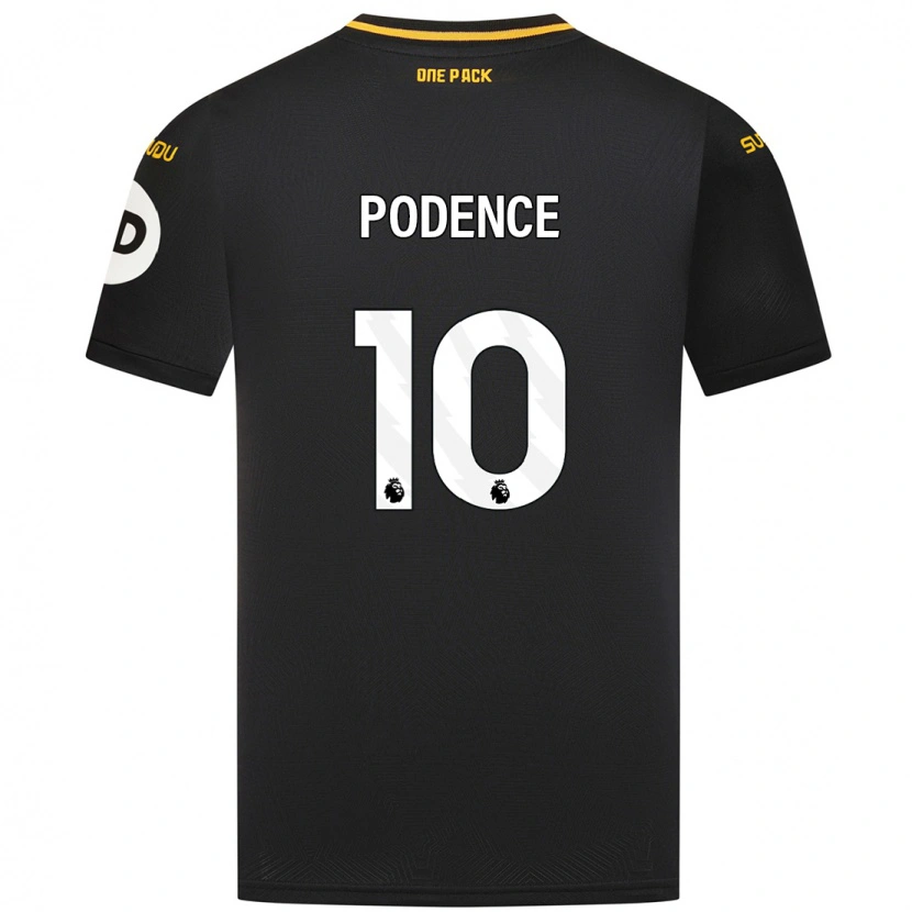 Danxen Hombre Camiseta Daniel Podence #10 Negro 2ª Equipación 2024/25 La Camisa México