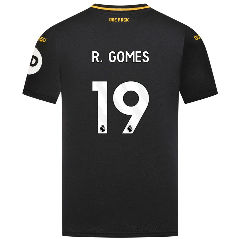 Danxen Hombre Camiseta Rodrigo Gomes #19 Negro 2ª Equipación 2024/25 La Camisa México