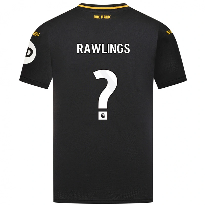 Danxen Hombre Camiseta Luke Rawlings #0 Negro 2ª Equipación 2024/25 La Camisa México
