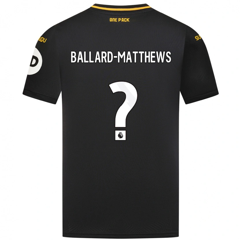 Danxen Hombre Camiseta Emilio Ballard-Matthews #0 Negro 2ª Equipación 2024/25 La Camisa México