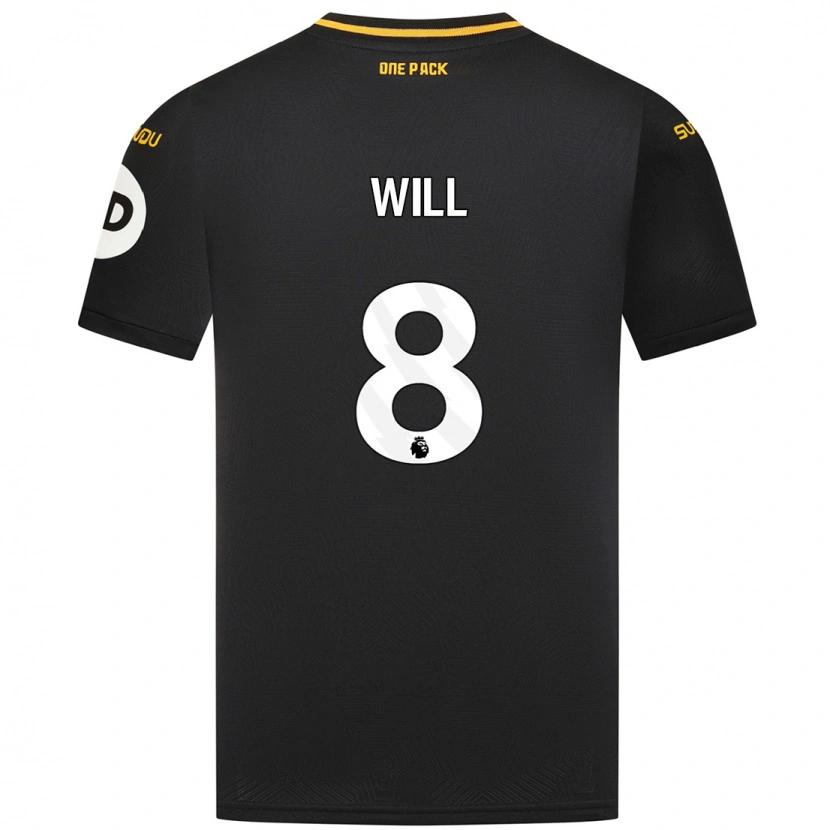 Danxen Hombre Camiseta Merrick Will #8 Negro 2ª Equipación 2024/25 La Camisa México