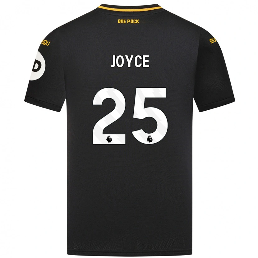 Danxen Hombre Camiseta Leonie Joyce #25 Negro 2ª Equipación 2024/25 La Camisa México